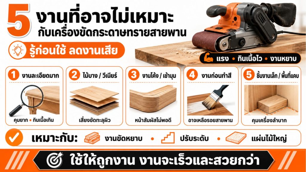 เครื่องขัดกระดาษทรายสายพาน